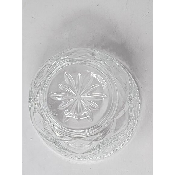 Vintage Clear Pressed‎ Glass Candy Dish With Lid Made In USA - Picture 6 of 13
